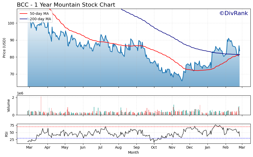 BCC 1 Year Mountain Chart