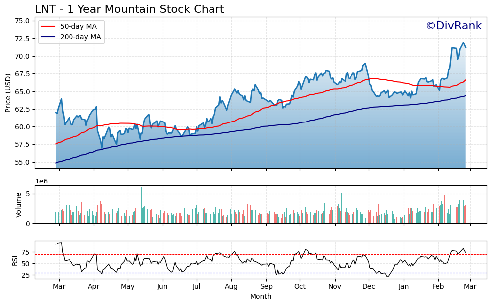 LNT 1 Year Mountain Chart