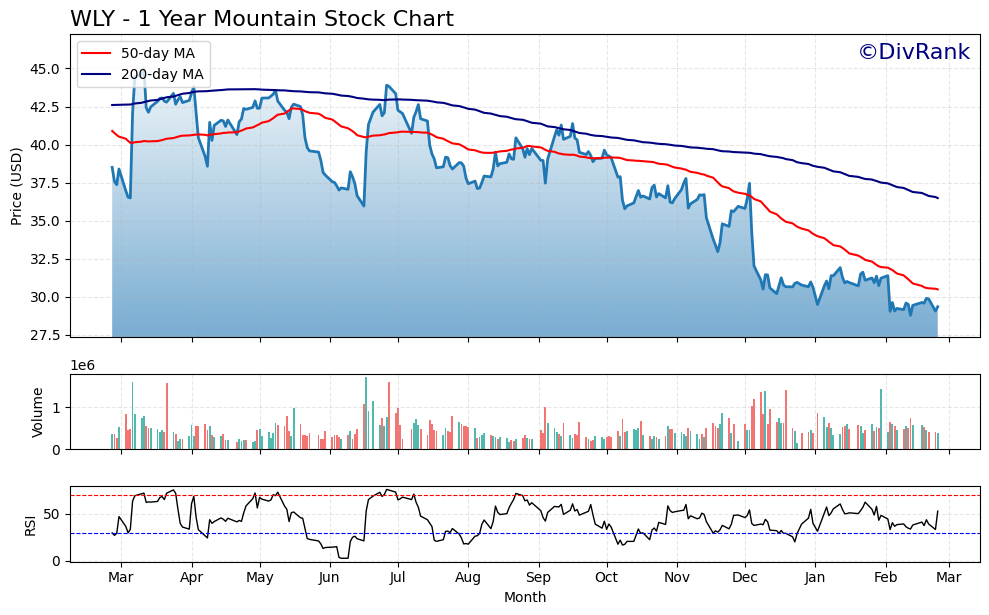 WLY 1 Year Mountain Chart